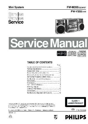 Сервисная инструкция Philips FW-M355, FW-V355 ― Manual-Shop.ru