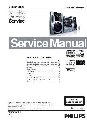Сервисная инструкция Philips FW-M375 ― Manual-Shop.ru