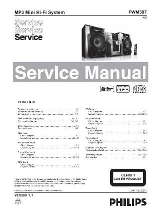 Сервисная инструкция Philips FW-M387 ― Manual-Shop.ru