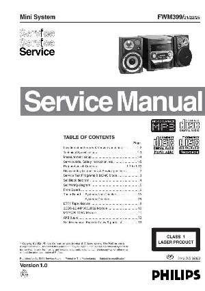 Сервисная инструкция Philips FW-M399 ― Manual-Shop.ru
