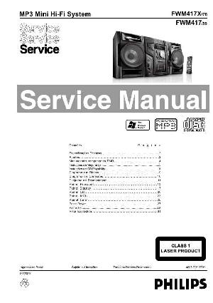 Сервисная инструкция Philips FW-M417X ― Manual-Shop.ru