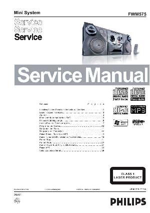 Сервисная инструкция Philips FW-M575 ― Manual-Shop.ru