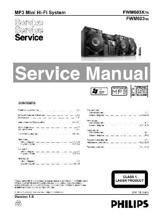 Сервисная инструкция Philips FW-M603 ― Manual-Shop.ru