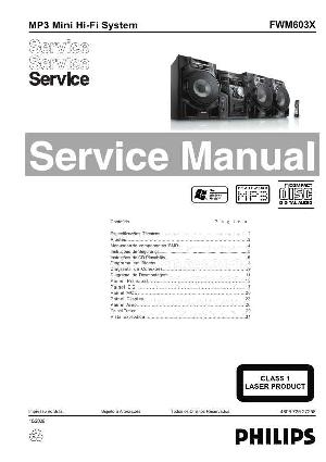 Сервисная инструкция Philips FW-M603X ― Manual-Shop.ru