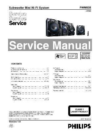 Сервисная инструкция Philips FW-M608 ― Manual-Shop.ru