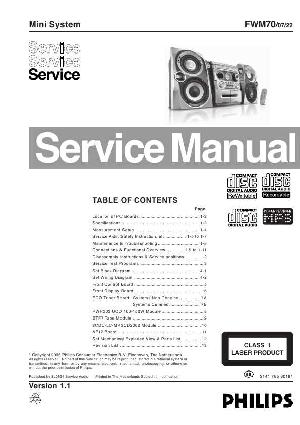 Сервисная инструкция Philips FW-M70 ― Manual-Shop.ru