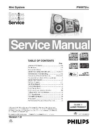 Сервисная инструкция Philips FW-M75 ― Manual-Shop.ru
