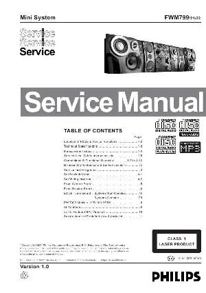 Сервисная инструкция Philips FW-M799 ― Manual-Shop.ru