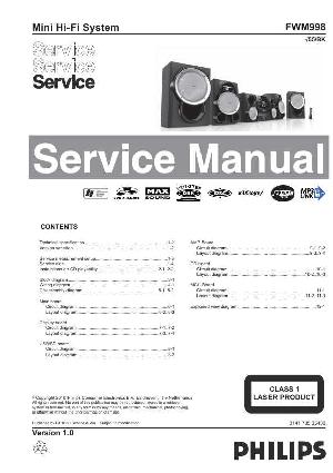 Сервисная инструкция Philips FW-M998 ― Manual-Shop.ru