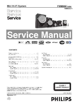 Сервисная инструкция Philips FW-M998, FW-M999X ― Manual-Shop.ru