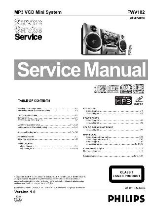 Сервисная инструкция Philips FW-V182 ― Manual-Shop.ru