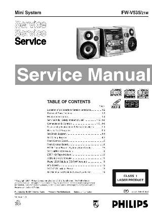 Сервисная инструкция Philips FW-V535 ― Manual-Shop.ru