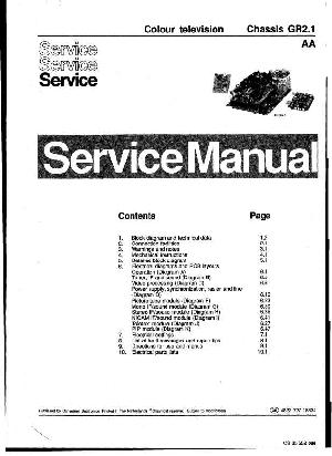 Сервисная инструкция Philips GR2.1, AA ― Manual-Shop.ru