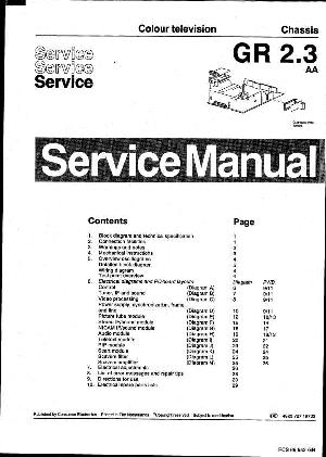 Сервисная инструкция Philips GR2.3, AA ― Manual-Shop.ru
