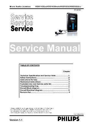 Сервисная инструкция Philips HDD-1420, HDD-1620, HDD-1630, HDD-1635 ― Manual-Shop.ru