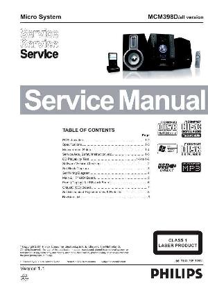 Сервисная инструкция Philips MC-M398D ― Manual-Shop.ru