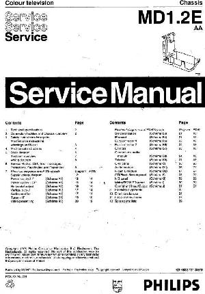 Сервисная инструкция Philips MD1.2E chassis ― Manual-Shop.ru