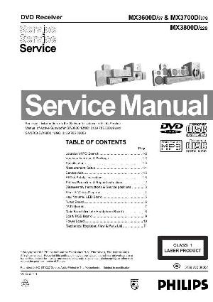 Сервисная инструкция Philips MX-3600D, MX-3700D, MX-3800D ― Manual-Shop.ru