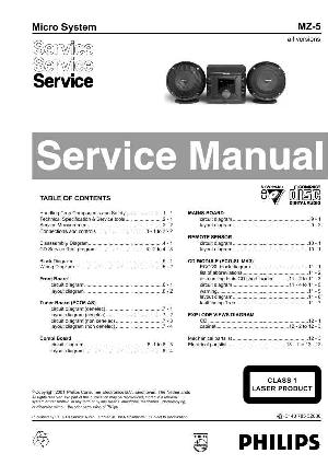 Сервисная инструкция Philips MZ-5 ― Manual-Shop.ru