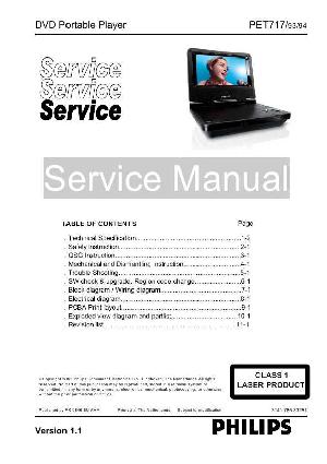 Сервисная инструкция Philips PET-717 ― Manual-Shop.ru