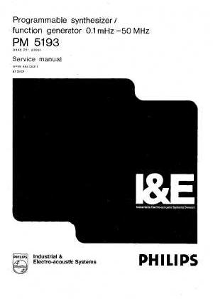 Сервисная инструкция Philips PM-5193 ― Manual-Shop.ru