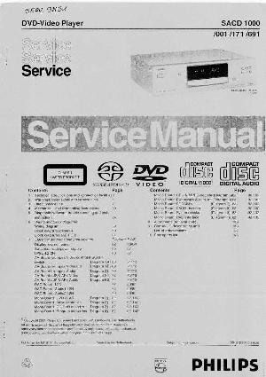 Сервисная инструкция Philips SACD-1000 ― Manual-Shop.ru