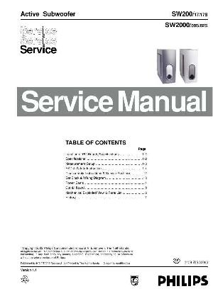 Сервисная инструкция Philips SW-200, SW-2000 ― Manual-Shop.ru
