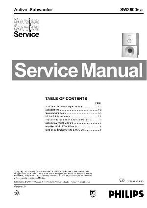 Сервисная инструкция Philips SW-3600 ― Manual-Shop.ru