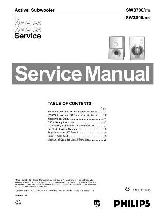 Сервисная инструкция Philips SW-3700, SW-3800 ― Manual-Shop.ru