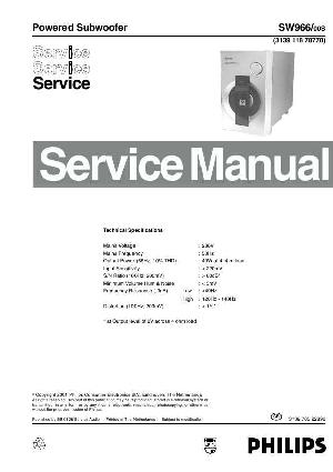 Сервисная инструкция Philips SW-966 ― Manual-Shop.ru