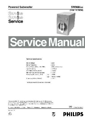 Сервисная инструкция Philips SW-968 ― Manual-Shop.ru