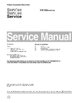 Сервисная инструкция Philips VR-150 ― Manual-Shop.ru