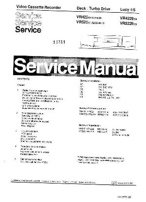 Сервисная инструкция Philips VR-422, VR-522, VR-4229, VR-5229  ― Manual-Shop.ru