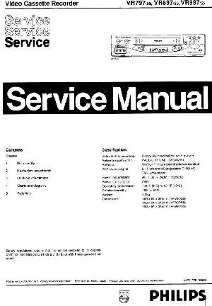Сервисная инструкция Philips VR-797, VR-897, VR-997 ― Manual-Shop.ru