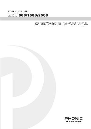 Service manual PHONIC MAX-860, MAX-1500, MAX-2500 ― Manual-Shop.ru