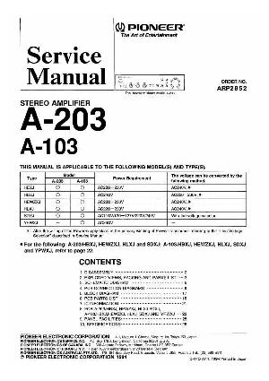 Сервисная инструкция Pioneer A-103, A-203 ― Manual-Shop.ru