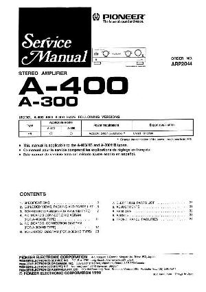 Сервисная инструкция Pioneer A-300, A-400 ― Manual-Shop.ru