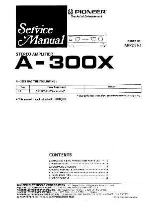 Сервисная инструкция Pioneer A-300X ― Manual-Shop.ru