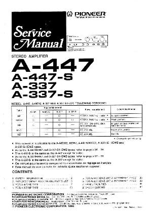 Сервисная инструкция Pioneer A-337, A-447 ― Manual-Shop.ru