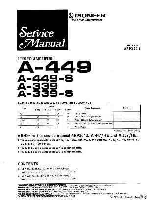 Сервисная инструкция Pioneer A-339, A-449 ― Manual-Shop.ru