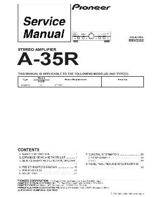 Сервисная инструкция Pioneer A-35R ― Manual-Shop.ru