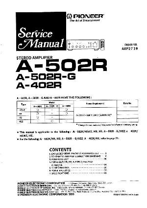 Сервисная инструкция Pioneer A-402R, A-502R ― Manual-Shop.ru