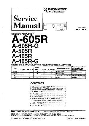 Сервисная инструкция Pioneer A-405, A-505, A-605 ― Manual-Shop.ru