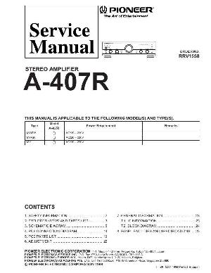 Сервисная инструкция Pioneer A-407R ― Manual-Shop.ru