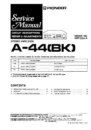 Сервисная инструкция Pioneer A-44 ― Manual-Shop.ru