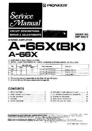 Service manual Pioneer A-66X ― Manual-Shop.ru