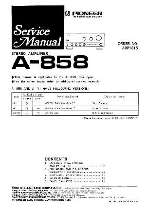 Сервисная инструкция Pioneer A-858 ― Manual-Shop.ru