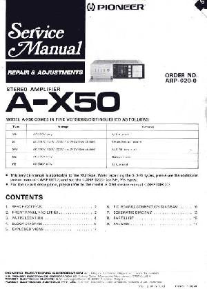 Сервисная инструкция Pioneer A-X50 ― Manual-Shop.ru