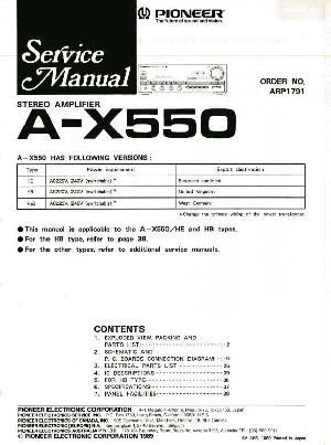 Сервисная инструкция Pioneer A-X550 ― Manual-Shop.ru