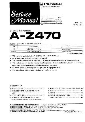 Сервисная инструкция Pioneer A-Z470 ― Manual-Shop.ru